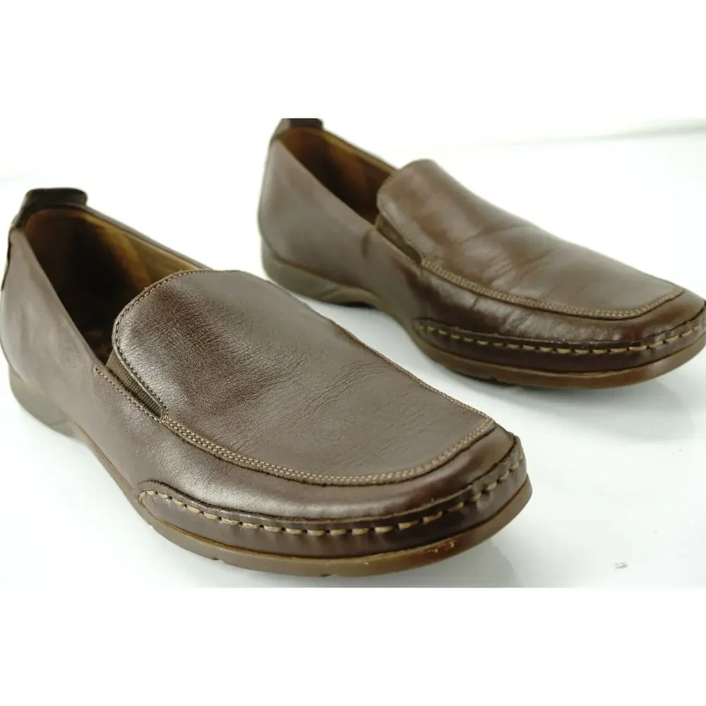 Mephisto Brown Leather Edlef Men's Apron Toe Loafers SZ 8.5 air-jet Comfortable